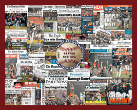 Boston Red Sox 2018 World Series Newspaper Collage Print. 20x16&#39;&#39; Print Only - £15.97 GBP