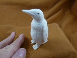 penguin-w12) little Penguin of shed ANTLER figurine Bali detailed carvin... - £84.77 GBP