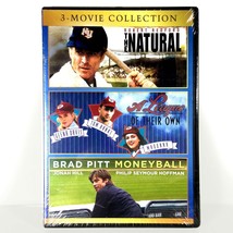 The Natural / A League of Their Own / Moneyball (3-Disc DVD Set) Brand New ! - £12.61 GBP
