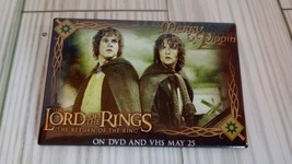 The Lord Of the Rings Merry &amp; Pippin Coming to DVD Promotional Pin Approx. 3x2&quot; - £3.96 GBP