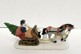 Meico Victorian One horse Open Sleigh Porcelain Figurine Christmas Sleighride - £11.85 GBP