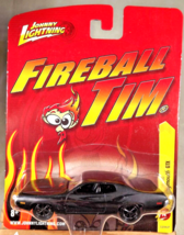 2011 Johnny Lightning Fireball Tim #14 1971 PLYMOUTH GTX Black w/Black 6 Spokes - £9.78 GBP