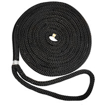 New England Ropes 5/8&quot; Double Braid Dock Line - Black - 50&#39; - $151.35