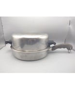 Saladmaster 18-8 Tri Clad Steel Pan 11&quot; Skillet Chicken Fry w/ Hi Dome W... - $933.92 MXN