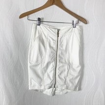 Trina Turk White Straight Short Skirt Hi Low Hem Zipper Front Women&#39;s Si... - £11.64 GBP