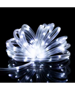 GIGALUMI Outdoor 35.7 ft. Solar Powered Cool White LED Soft Rope Light (... - $37.36 CAD