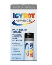 Icy Hot Advanced Fast Acting Pain Relief Cream, Non-Greasy, 2 Oz Tube - £8.57 GBP