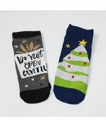 Unisex &quot;Do Not Open Until&quot; and Christmas Tree Ankle Socks size 5-10 NWOT - £4.01 GBP