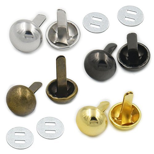 Bluemoona 20 Sets - 15mm 5/8" Round Feet NAILHEADS Stud Spike Bag Leather Craft