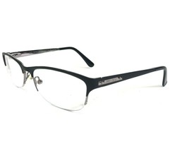 Jimmy Choo 58 AEQ Eyeglasses Frames Black Round Cat Eye Half Rim 54-18-135 - £51.53 GBP