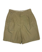 Liz Golf Women Size 4 (Measure 26x8) Beige Pleated Golf Shorts Adjustabl... - $7.59