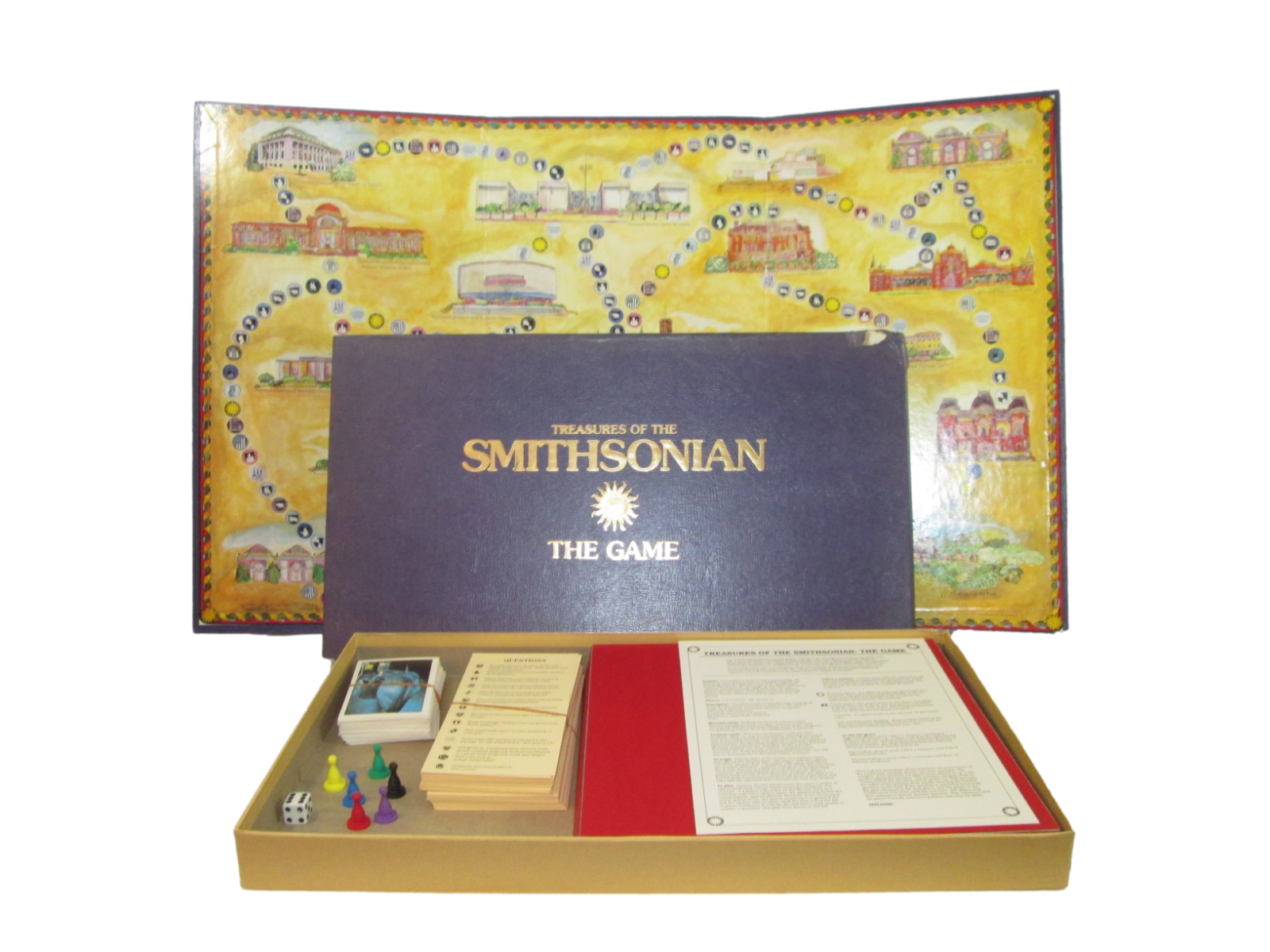 Treasures of the Smithsonian Board Game Vintage 1992 Edition Education C... - $14.83