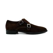 Giovacchini Belvedere Italian Shoes Monk Strap Suede Chocolate Francesco image 2
