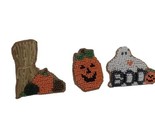 Vintage Mill Hill Completed Beaded Cross Stitch, Fall Halloween Pumpkins... - $14.55