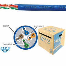 CAT6e CMR PVC Cable Blue - £313.86 GBP