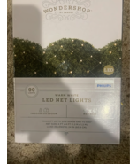 Wondershop 90ct LED Net Lights Warm White Steady Illuminating 4&#39;x4&#39; by P... - £15.72 GBP