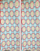 Set Of 2 Jumbo Printed Kitchen Terry Towels (16&quot;x28&quot;) Oval Floral Design, T+Cl - £11.10 GBP