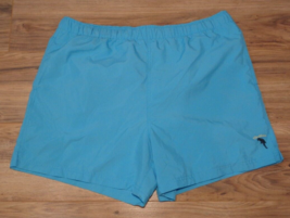 Caribbean Roundtree &amp; Yorke Size Medium Aqua New Men&#39;s Swim Trunks Swimsuit - £47.48 GBP