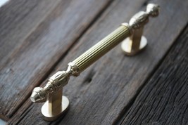 Solid Brass Door Handle *PAIR* Polished Finish (13&quot;) High-Quality, Pure ... - $280.00