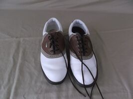 ETONIC STABILITIES SOFTSPIKES GOLF SHOES WOMEN'S 6 WHITE BROWN TAN USED ... - $19.79