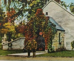 c1920 President Warren G Harding Cemetery Vault Marion Ohio Postcard Guards - £13.62 GBP