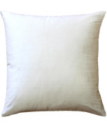 Sankara Ivory Silk Throw Pillow 20x20, with Polyfill Insert - £39.78 GBP