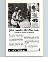 1940 Bell & Howell Filmo 8mm Color Movie Camera Vintage Print Ad Parrot #398 - £8.30 GBP