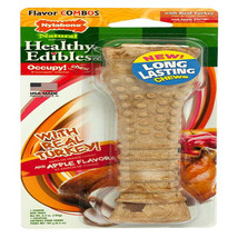 Nylabone Healthy Edibles AllNatural Long Lasting Turkey Apple Dog Chew Treats Tu - £11.03 GBP