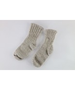 Vintage 70s Distressed Chunky Wool Knit Winter Hiking Boot Socks Heather... - £38.79 GBP