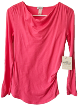 Downeast Basics Womens Cape Town Top Size XS Hot Pink Cotton Blend L/S  ... - $19.82