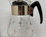 Corning Atomic Starburst VTG Glass Coffee Carafe 4 Cup Pitcher Heat Proo... - $17.33