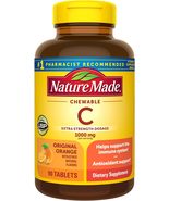 Nature Made Chewable Vitamin C Supplement 1000 mg 90 tablets exp 02/2026 orange - $10.50