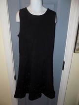 Abercrombie Kids Skater Black Ponte Glitter Tank Fit Flare Dress Sz 11/12 Girls - £20.18 GBP