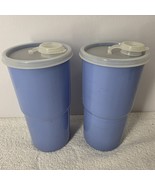 Tupperware 30 oz Tumbler Thirstquake 2414A Blue Lot of 2 Stackable WITH ... - $19.79