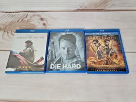 Lot of 3 Action Blu-Ray Movies American Sniper Die Hard &amp; God&#39;s Of Egypt  - £5.49 GBP
