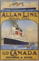 Allan Line Royal Mail to and from Canada (Ship) - Framed Picture - 11&quot; x 14&quot;     - £25.91 GBP