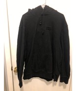American Eagle Mens XXL 2XL Black Pullover Hoodie Sweatshirt Cotton Blend - $13.85