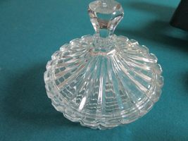 Crystal Trinket Covered Compatible with Box Mustard Bowl W/Compatible with Spoon - £33.70 GBP