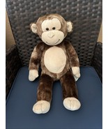 Build A Bear Brown Monkey Plush Chimpanzee Smiling Curious George 17&quot; So... - $14.84