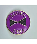 Gluten Free Lapel Pin Identifying Small Round Purple Badge Health Support - €6,84 EUR