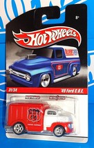 Hot Wheels 2010 Slick Rides #31 &#39;49 Ford C.O.E. White &amp; Red PHILLIPS 66 - £9.59 GBP