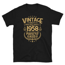 Vintage 60th Birthday Funny Tshirt 1958 Perfectly Aged T-shirt - £15.79 GBP