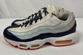 Nike Air Max 95 Running Shoes Navy Laser Orange Trainer Athletic Women’s Size 8 - £31.23 GBP