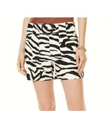 INC Womens 16 Black White Jungle Zebra Printed Buckle Pockets Shorts NWT - £13.93 GBP