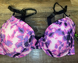 XOXO ~ Women&#39;s Gentle Lift Bra Padded Underwire Nylon Blend Tie Dye ~ 38DD - $22.02