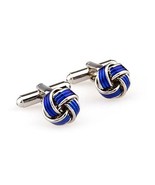 Bold Blue Knot Cufflink - £9.58 GBP+