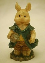 Pig with Flower Pot Resin Figurine Country Farmhouse Décor - £10.19 GBP