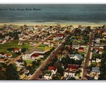Aerial View Ocean Park Maine ME Linen Postcard Y7 - $3.37
