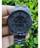 Caravelle by Bulova Men&#39;s Chronograph Black Stainless Steel Bracele Watc... - $110.42 CAD