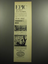 1957 Epic Records Ad - Tchaikovsky Bruch and The Golden Boy Roy Hamilton - £14.60 GBP